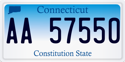 CT license plate AA57550