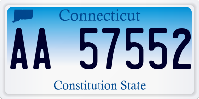 CT license plate AA57552