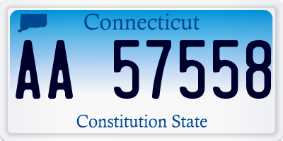 CT license plate AA57558