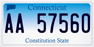 CT license plate AA57560