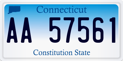 CT license plate AA57561