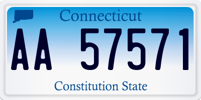 CT license plate AA57571