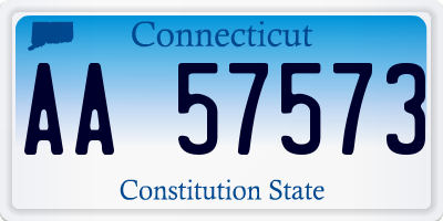 CT license plate AA57573