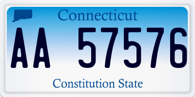 CT license plate AA57576