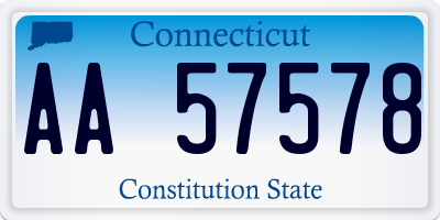 CT license plate AA57578