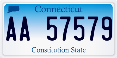 CT license plate AA57579