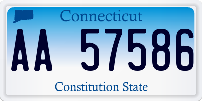 CT license plate AA57586