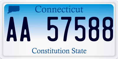 CT license plate AA57588