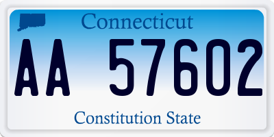 CT license plate AA57602