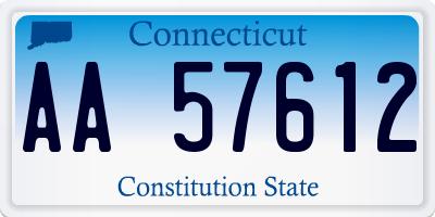 CT license plate AA57612