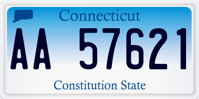 CT license plate AA57621