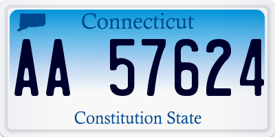 CT license plate AA57624