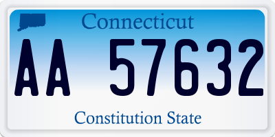 CT license plate AA57632