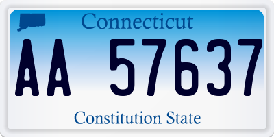 CT license plate AA57637