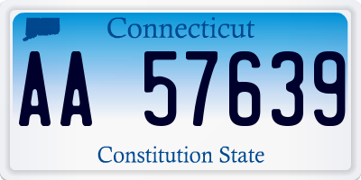 CT license plate AA57639