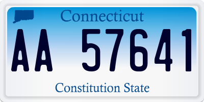 CT license plate AA57641