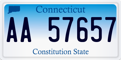 CT license plate AA57657