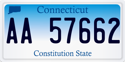 CT license plate AA57662