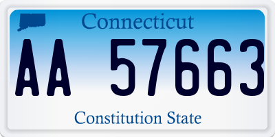 CT license plate AA57663