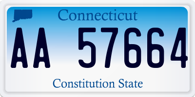 CT license plate AA57664