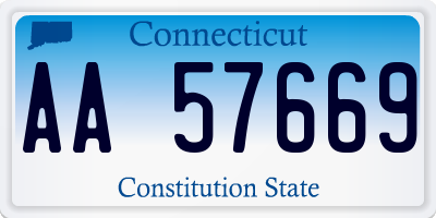 CT license plate AA57669