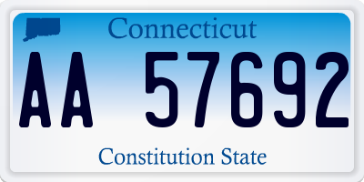 CT license plate AA57692