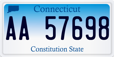 CT license plate AA57698