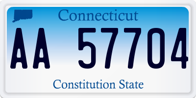 CT license plate AA57704