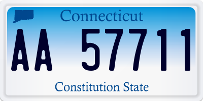 CT license plate AA57711