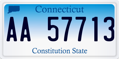 CT license plate AA57713