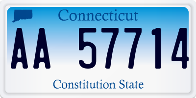 CT license plate AA57714