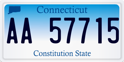 CT license plate AA57715