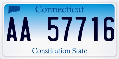 CT license plate AA57716