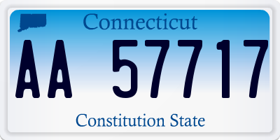 CT license plate AA57717