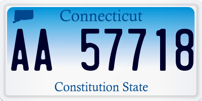 CT license plate AA57718