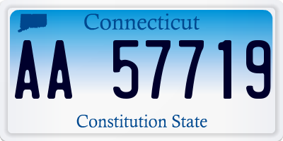 CT license plate AA57719
