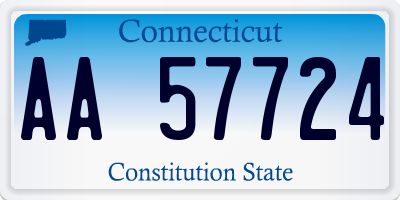 CT license plate AA57724