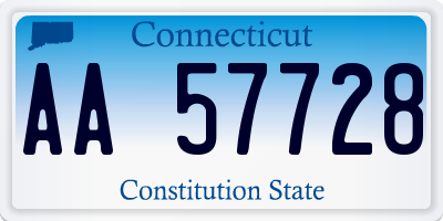 CT license plate AA57728