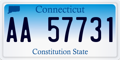 CT license plate AA57731