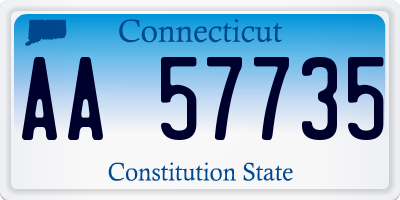 CT license plate AA57735