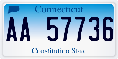 CT license plate AA57736