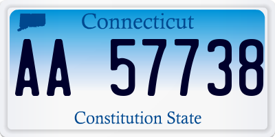 CT license plate AA57738