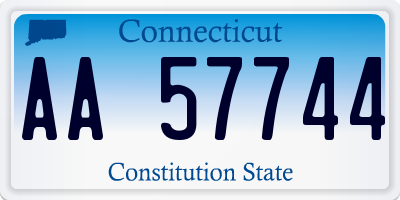 CT license plate AA57744