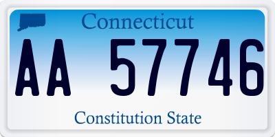 CT license plate AA57746