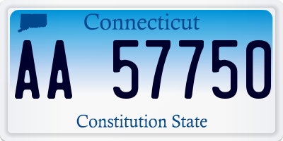 CT license plate AA57750