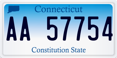 CT license plate AA57754