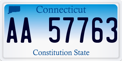 CT license plate AA57763