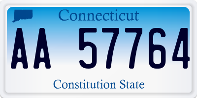 CT license plate AA57764