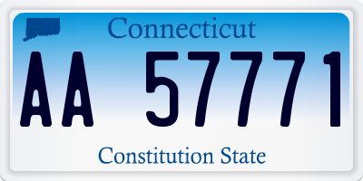 CT license plate AA57771