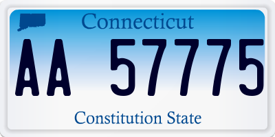 CT license plate AA57775